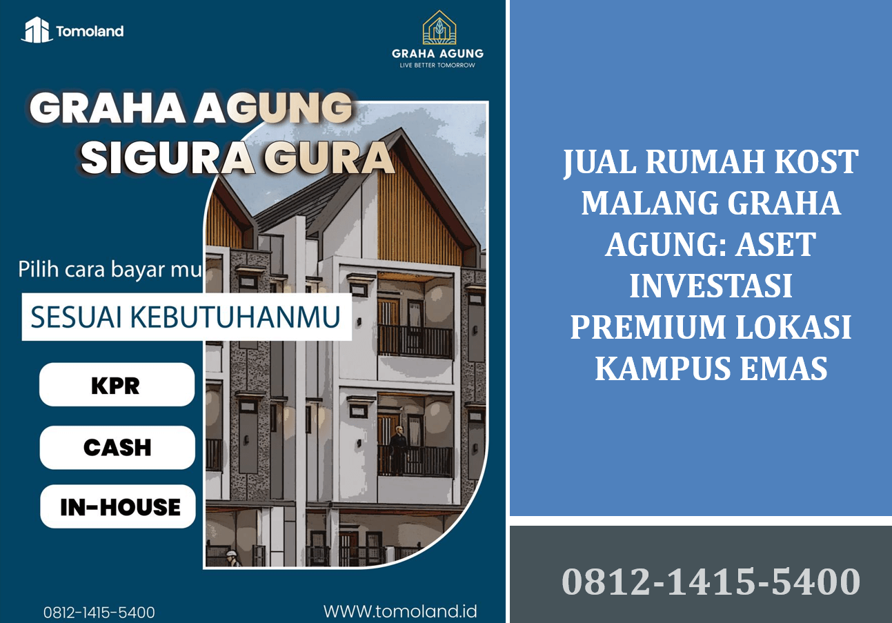 Jual Rumah Kost Malang Graha Agung: Aset Investasi Premium Lokasi Kampus Emas