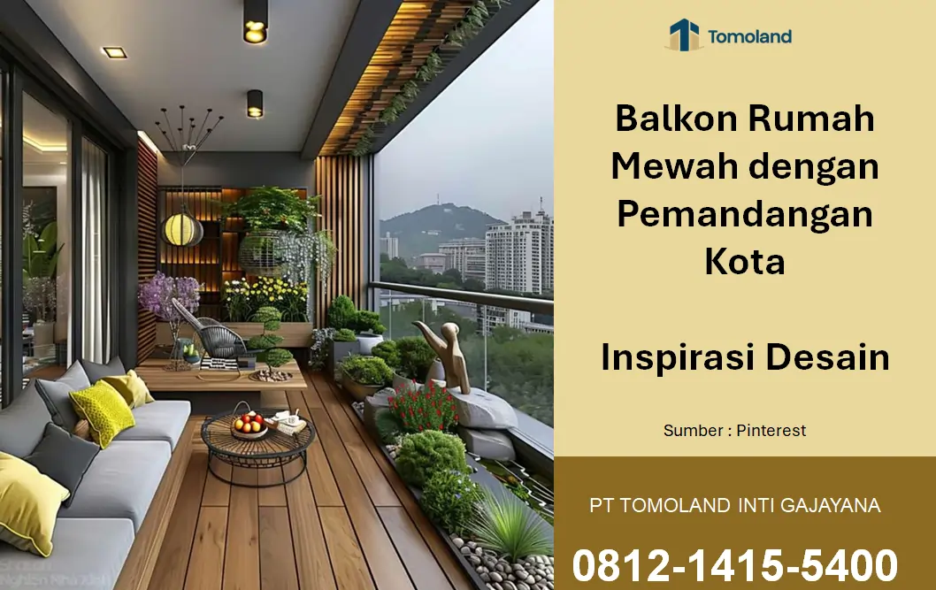Balkon Rumah Mewah dengan Pemandangan Kota: Inspirasi Desain