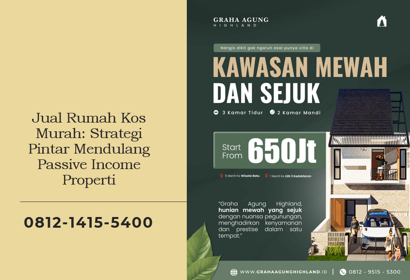 Jual Rumah Kos Murah: Strategi Pintar Mendulang Passive Income Properti