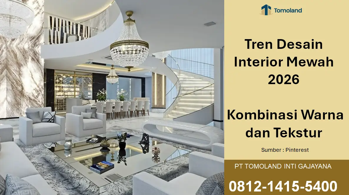 Tren Desain Interior Mewah 2026: Kombinasi Warna dan Tekstur