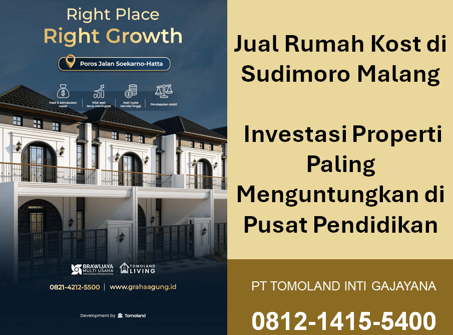 Jual Rumah Kost 18 Kamar di Suhat Malang: Okupansi Tinggi, Cocok untuk Investor