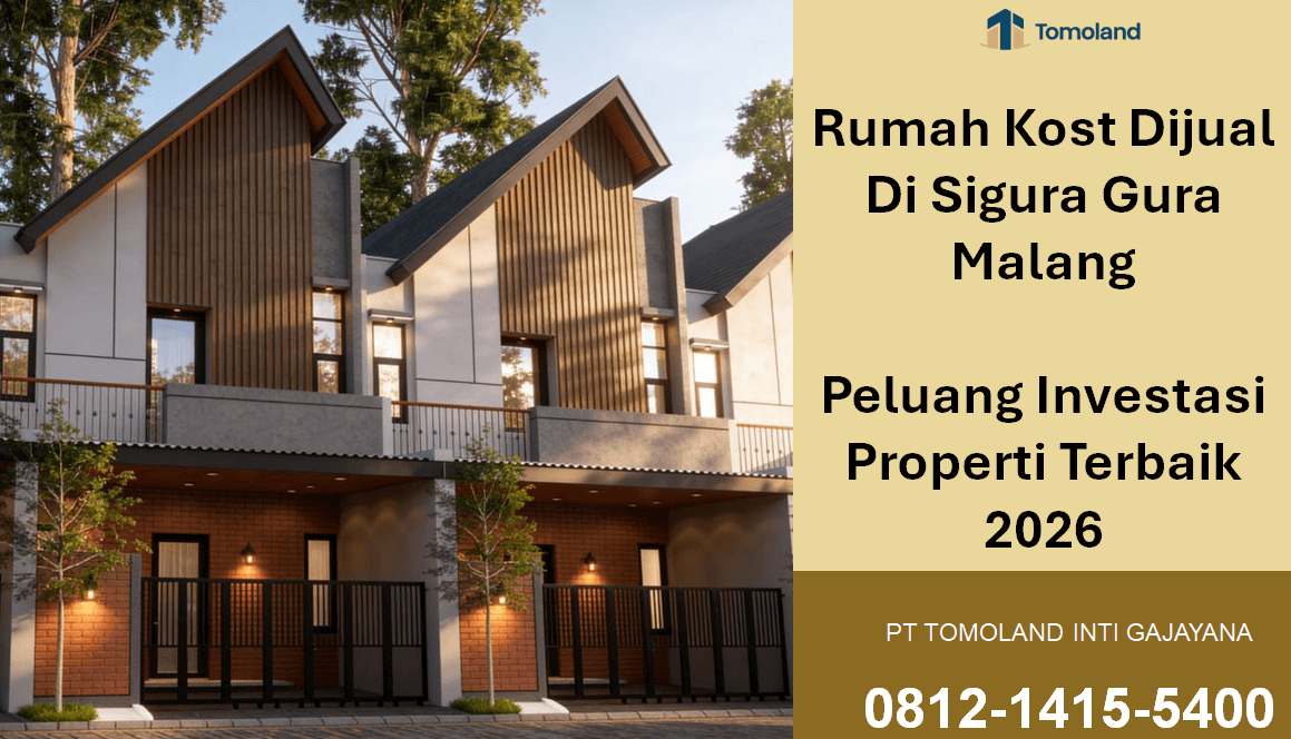 Rumah Kost Dijual di Sigura-Gura Malang: Area Favorit Mahasiswa & Investor