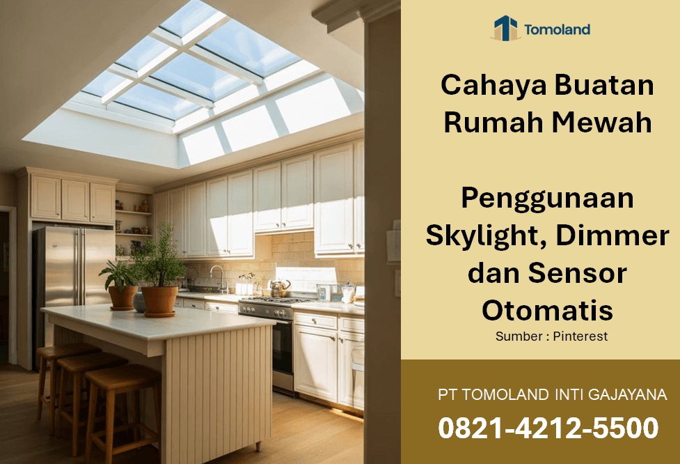 Cahaya Buatan Rumah Mewah: Penggunaan Skylight, Dimmer dan Sensor Otomatis