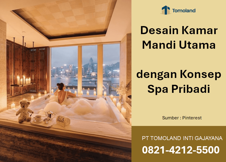 Desain Kamar Mandi Utama dengan Konsep Spa Pribadi