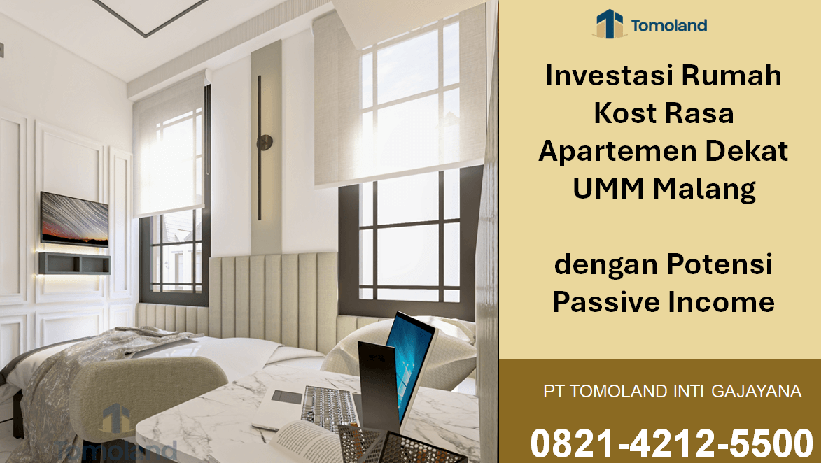Investasi Rumah Kost Rasa Apartemen Dekat UMM Malang dengan Potensi Passive Income : APARTKOST TLOGOMAS