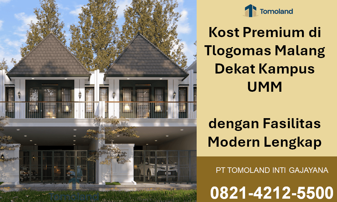 Kost Premium di Tlogomas Malang Dekat Kampus UMM dengan Fasilitas Modern Lengkap | Apartkost Tlogomas by Tomoland