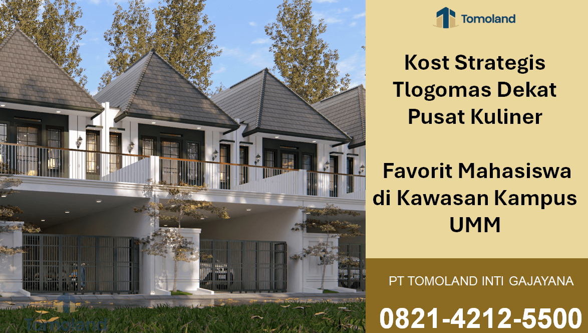 Kost Strategis di Tlogomas Malang Dekat Pusat Kuliner Favorit Mahasiswa di Kawasan Kampus UMM | Apartkost by Tomoland