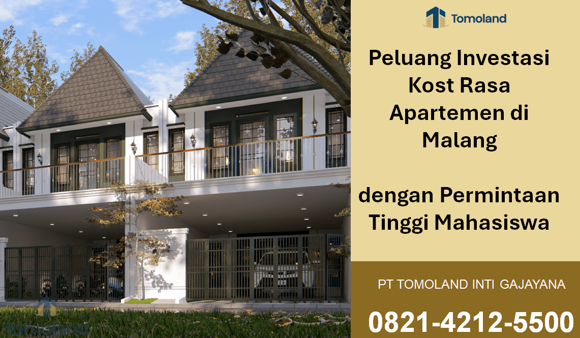 Peluang Investasi Kost Rasa Apartemen di Malang dengan Permintaan Tinggi Mahasiswa | Apartkost Tomoland
