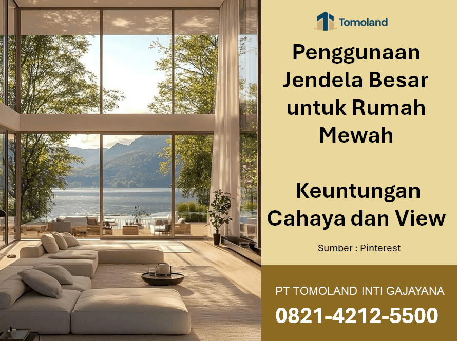 Penggunaan Jendela Besar untuk Rumah Mewah: Keuntungan Cahaya dan View