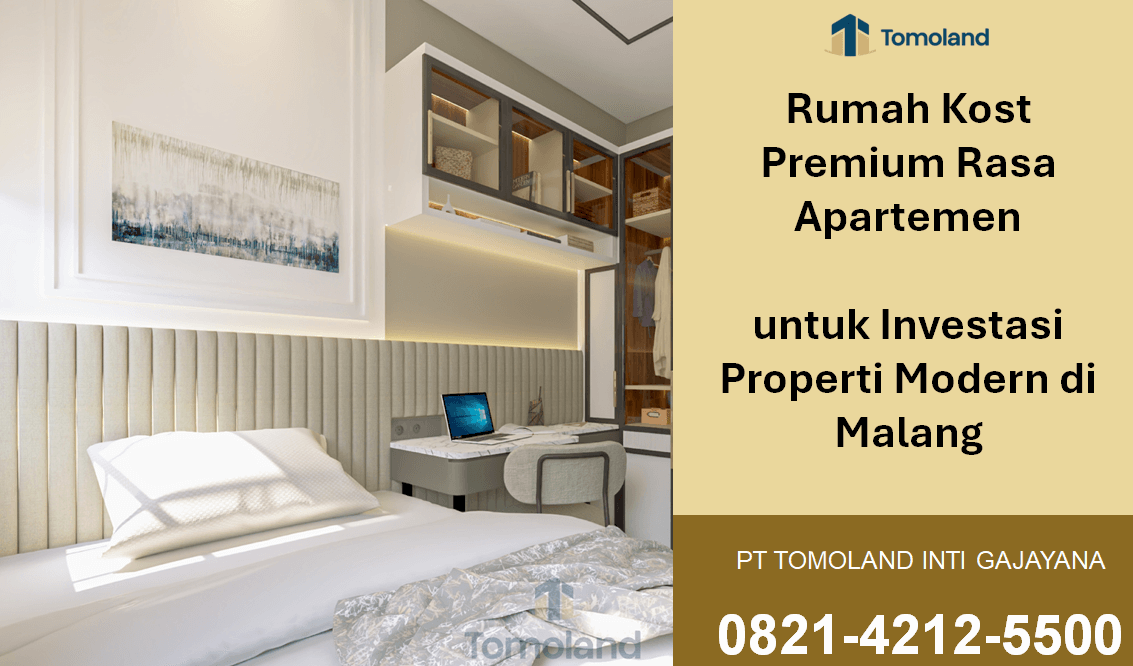 Investasi Rumah Kost Premium Rasa Apartemen untuk Investasi Properti Modern di Malang | Apartkost Tlogomas Tomoland
