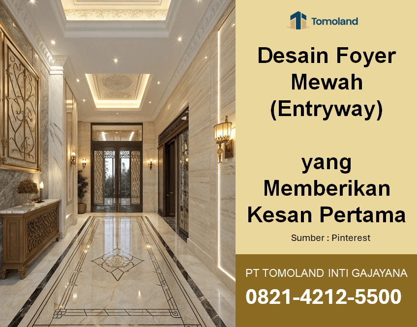 Desain Foyer Mewah (Entryway) yang Memberikan Kesan Pertama