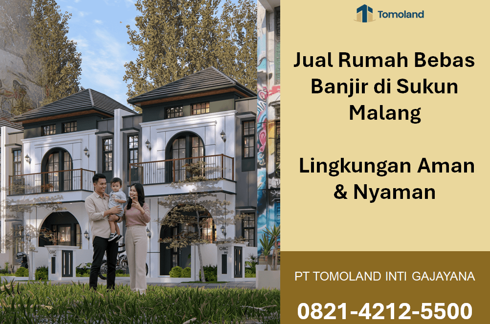 Bebas Was-was! Jual Rumah Bebas Banjir di Sukun Malang, Hunian Aman di Dataran Tinggi | Grand Avenue Tomoland