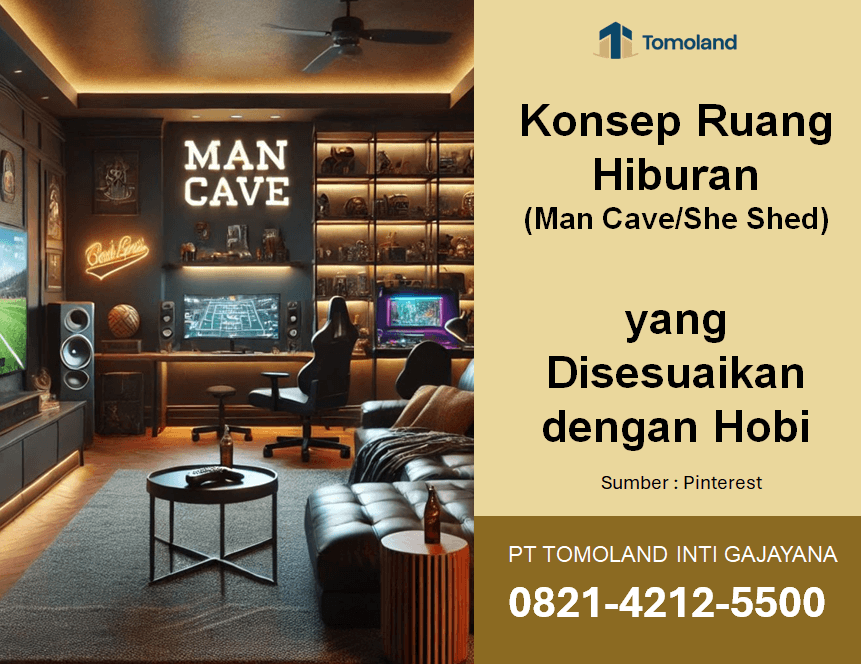 Konsep Ruang Hiburan (Man Cave/She Shed) yang Disesuaikan dengan Hobi