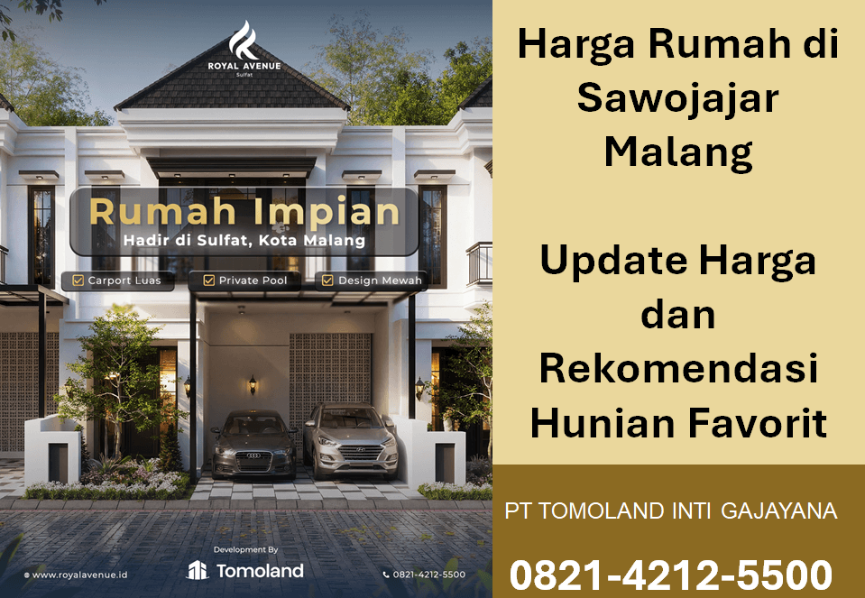 Harga Rumah di Sawojajar Malang Update Terbaru: Area Favorit Investasi