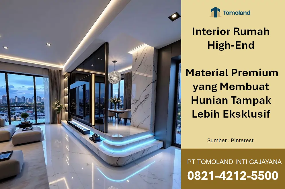 Interior Rumah High-End: Material Premium yang Membuat Hunian Tampak Lebih Eksklusif