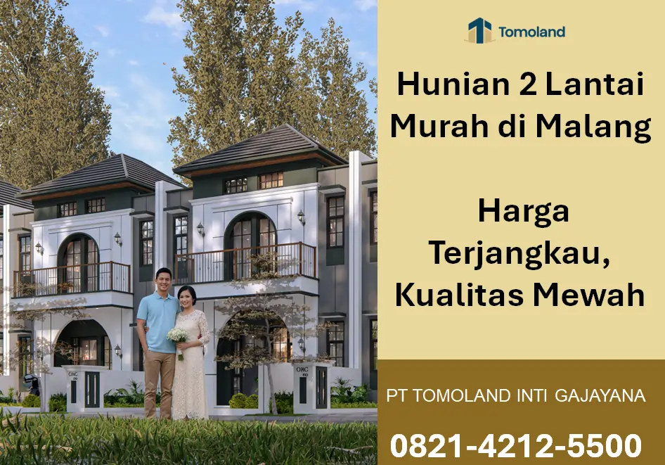 Hunian 2 Lantai Murah di Malang, Desain Elegan dengan Harga Bersahabat | Graha Agung by Tomoland