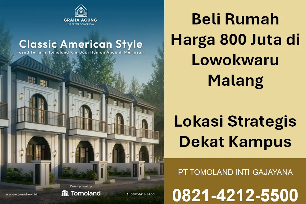 Beli Rumah Harga 800 Juta di Lowokwaru Malang, Lokasi Favorit Dekat Kampus UB