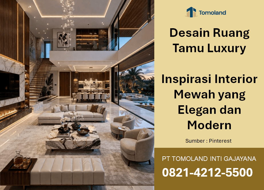 Desain Ruang Tamu Luxury: Inspirasi Interior Mewah yang Elegan dan Modern