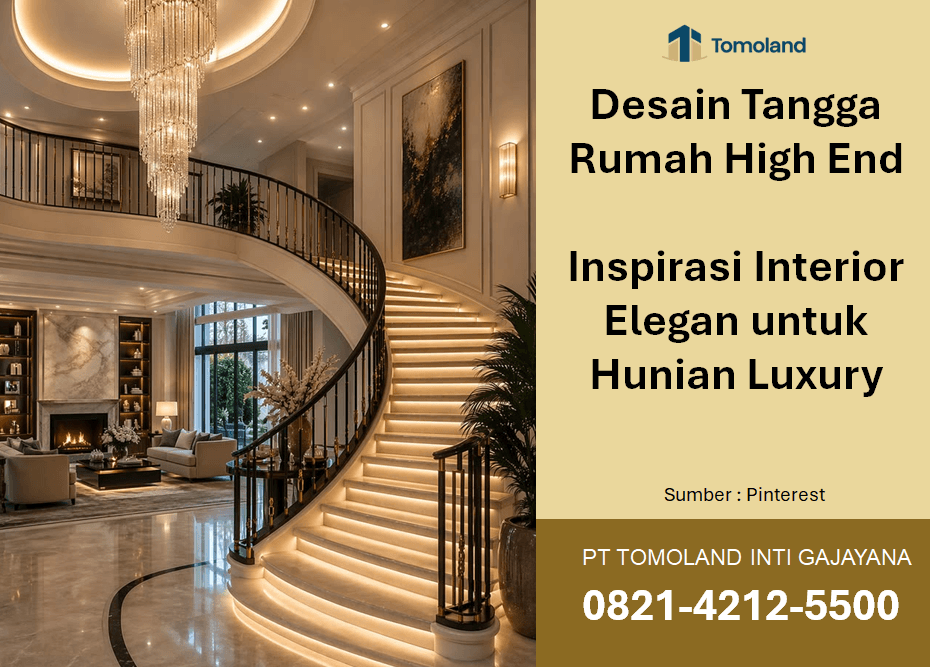 Desain Tangga Rumah High End: Inspirasi Interior Elegan untuk Hunian Luxury