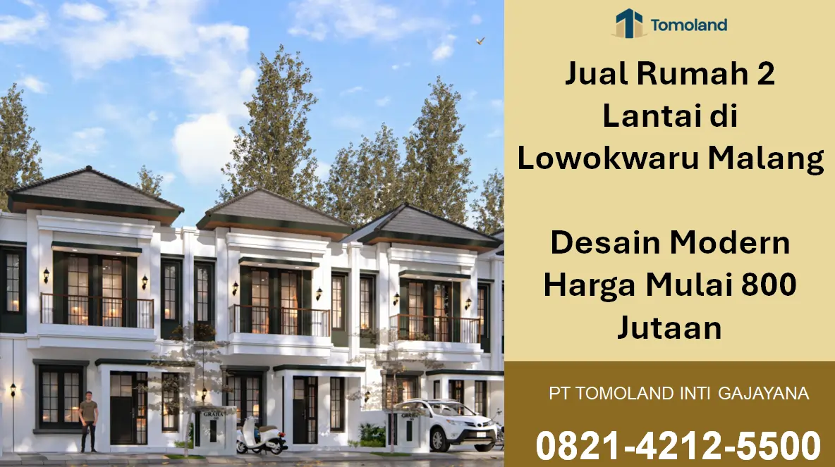 Jual Rumah 2 Lantai di Lowokwaru Malang, Lokasi Strategis Dekat Kampus UB