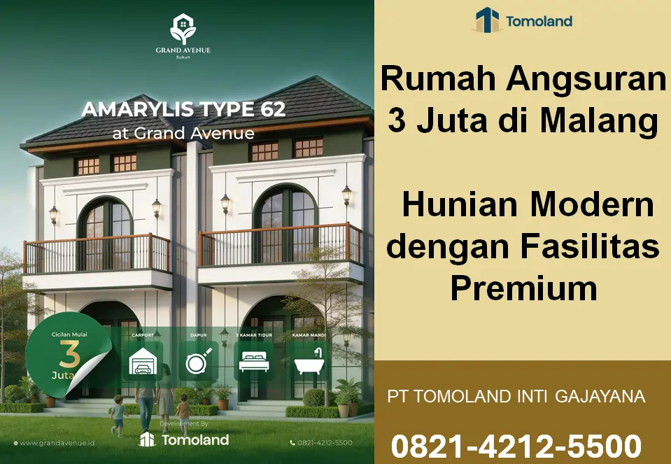 Ingin Rumah Angsuran 3 Juta di Malang? Ini Rekomendasi Terbaiknya