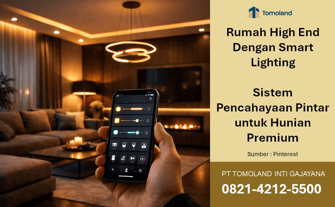 Rumah High End Dengan Smart Lighting: Sistem Pencahayaan Pintar untuk Hunian Premium