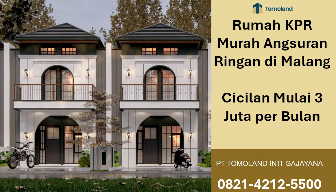 Rumah KPR Murah Angsuran Ringan di Malang, Cicilan Mulai 3 Jutaan